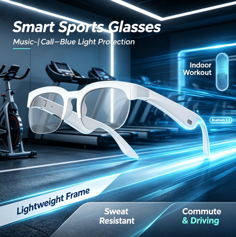 Smart Glasses Lens - Умные очки с костной проводимостью, беспроводная