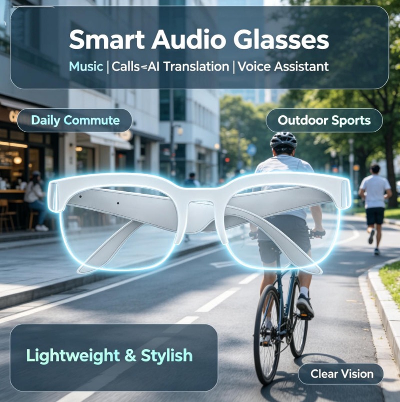 Умные очки с костной проводимо – обзор и цена Smart Glasses Lens